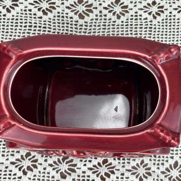 Vintage Ellgreave Cinderella Coach Teapot Burgundy Ceramic Carriage - Picture 7 of 15